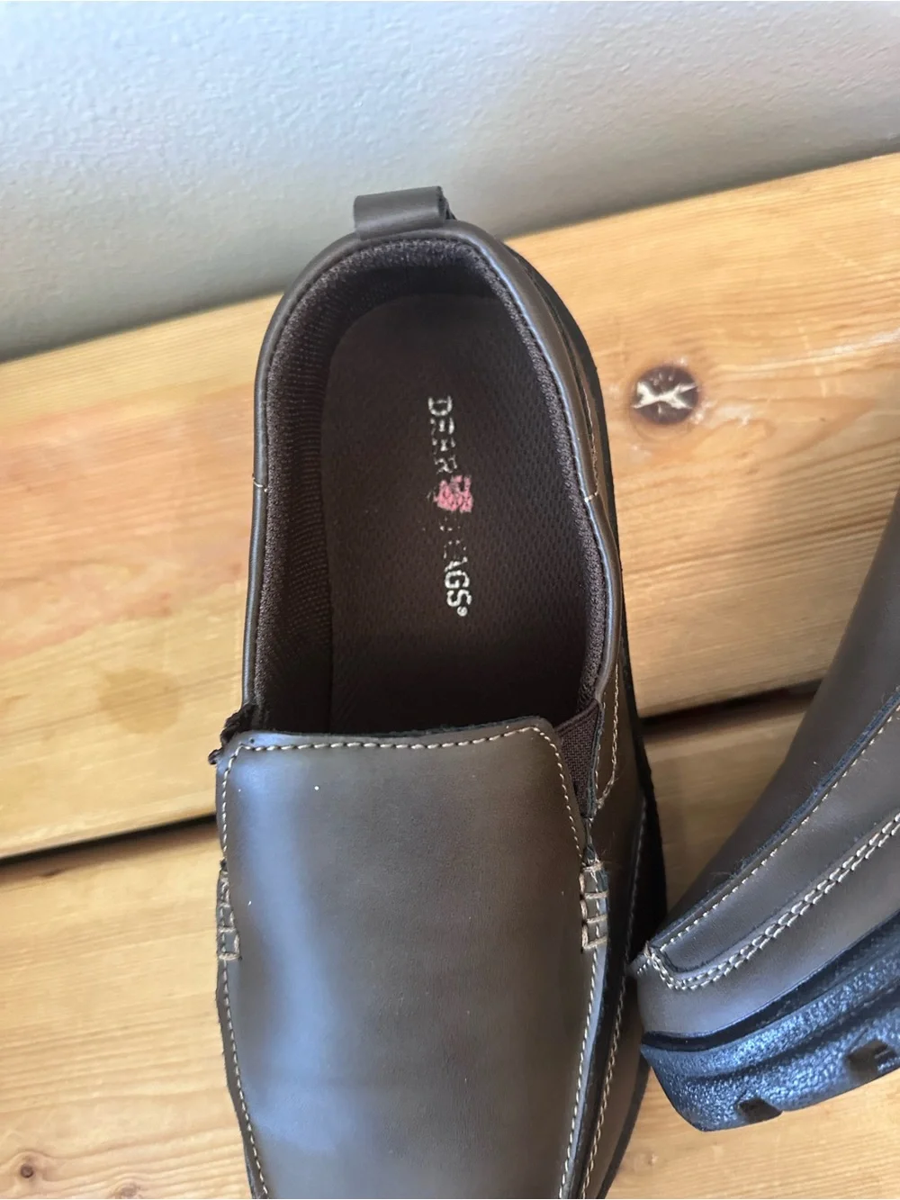Boys Brown Slip-On Loafer Deer Stags size 5